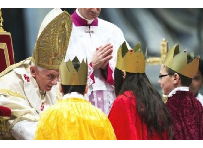 Il Papa durante la messa del 1 gennaio Il Papa durante la messa del 1 gennaio